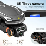 New V888 Drone 8K GPS Triple Camera Professional Obstacle Avoidance Optical Flow Positioning BrushlessUpgraded RC Quadcopter