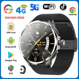 5G/4G All-Network Smart Watch 1.95 inch AMOLED 2100mah Battery 8GB+128GB RAM 900W Camera GPS WIFI Google APP Download Smartwatch
