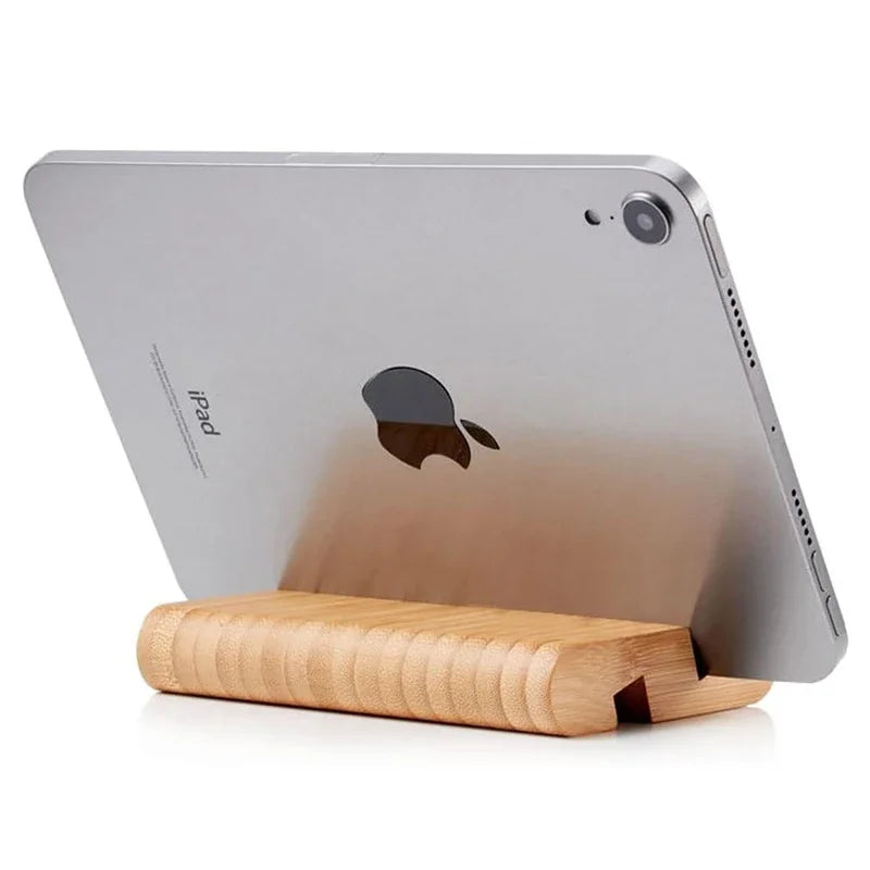 Cell Phone Stand Wooden Tablet Stand for Desktop Holder Desk Tablet Holder Mobile Stand for iPhone iPad Tablets and All Phones