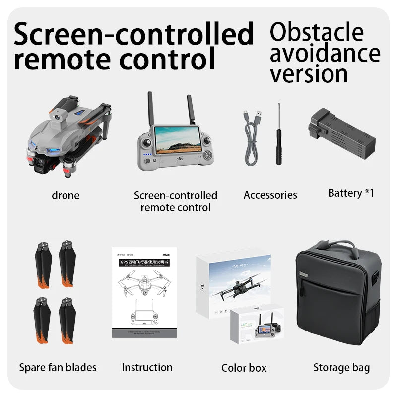 2025 AE60 URTLA GPS Drone 8K Camera 3 Axis Gimbal WIFI Avoid Obstacles FPV Brushless Touch Screen Remote Control Quadcopter Toys