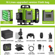 LFINE 3D/4D Laser Level 12/16 Lines Horizontal And Vertical With Remot UK