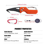 Portable Folding Knife Express Parcel Knife Stainless Serrated Hook Cutter Outdoor Camping Carry-on Survival Tool Box Opener