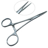 1pc Stainless Steel Hemostatic Forceps Surgical Forceps Tool Hemostat Locking Clamps Forceps Fishing Pliers Curved/Straight Tip