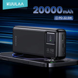 KUULAA 20000mAh portable power bank 5W fast charging