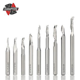 Single Flute HSS Milling 8mm Shank Router Engraving/Cutter Drill Bit With Carbide Spiral End Mill For Aluminium and UPVC