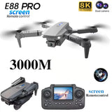 New Upgrade 8K HD Dual Camera GPS Obstacle Avoidance 2026 E88 Plus Mini Foldable Drones Brushless Motor RC Quadcopter Toys Gifts