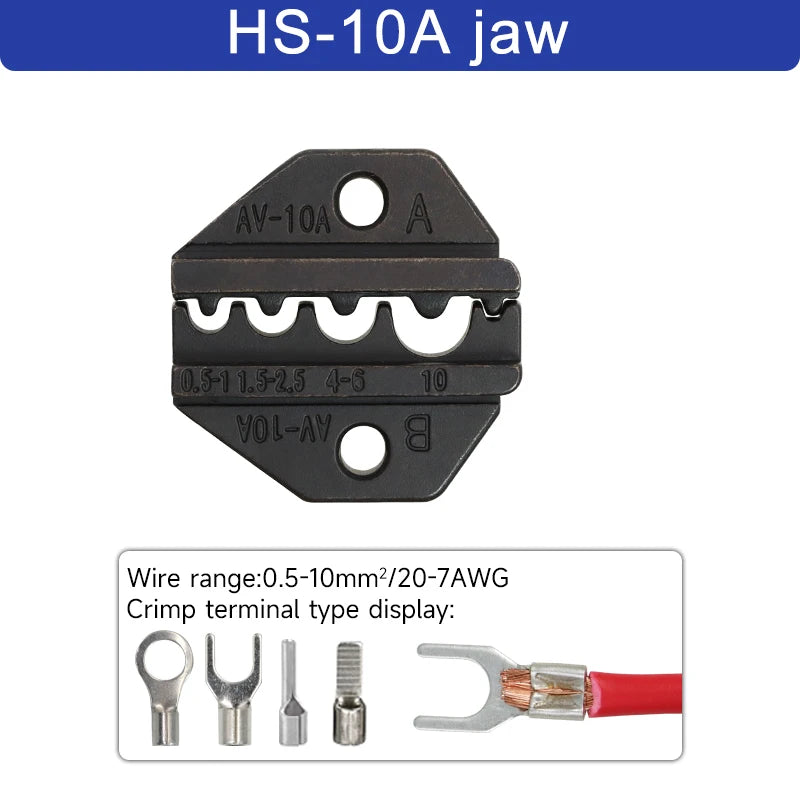 1pcs HS Crimping Pliers Jaw For 230mm/9inch Pliers Plug Spring And Crimping Cap terminals HS-03BC/40J High Hardness Jaw Tool
