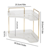 Bathroom Corner Storage Organizer Shelf Home Makeup Skincare Shampoo Lipstick Tabletop Holder Cosmetic Desk Kitchen Rack