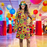 Hippie Costumes with Scarf for Women Male Carnival Halloween Vintage 70s 80s Rock Disco Cosplay Outfits Party Fantasia Dress Up
