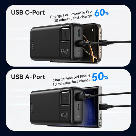 KUULAA 20000mAh portable power bank 5W fast charging