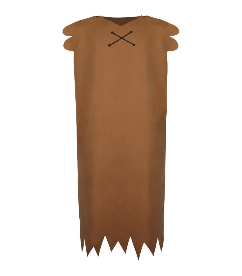 Women Men Flintstone Cosplay Halloween Costume Tv&Movie Role Play Dress and One Piece Set for Adults Party Carnival Wear
