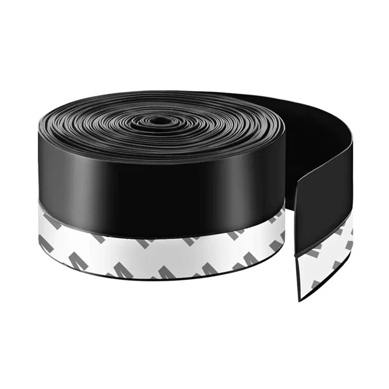 5M Silicone Self-Adhesive Door Weather Stripping Window Seal Strip Sealing Sticker Tape Door Draft Stopper Dustproof Insectproof