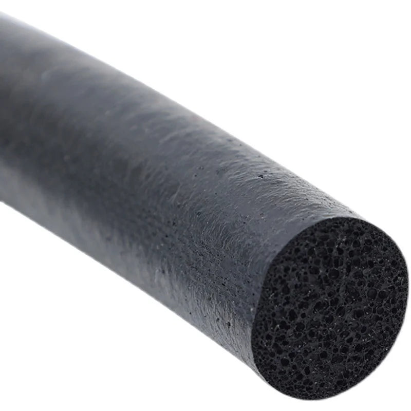 Black EPDM Rubber Foam Sealing Strip Round Sponge Cord Bar For Cabinet Door Seal 2/3/4/5/6/7/8/9/10/12/15/18mm