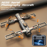 New AE22 Spray Drone 8K Professional HD 180° Dual Cameras Brushless Motors Infrared Obstacle Avoidance Foldable Quadcopter Toys