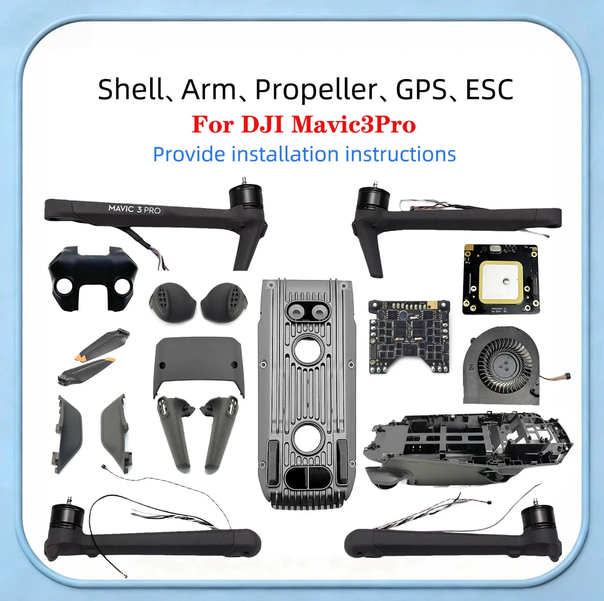 Original Gimbal Camera Repair Parts for DJI Mavic 3 Pro GPS ESC Board Arms Body Shell Drones Accessories