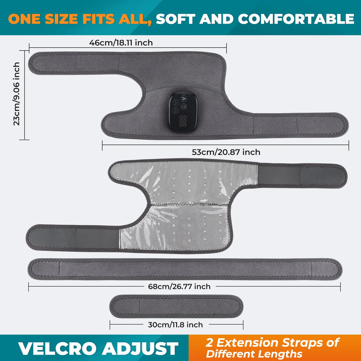660 and 850nm Multifunctional LED Light Devices Knee Pad Brace 3 In 1 Heating Shoulder Elbow Joint Thermal Belts Pads