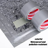 10m Thick Industrial Tape (Silver-Gray) - Single-Sided, Waterproof/Windproof, Wear-Resistant for Repair & Bundle Tasks