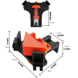 2pcs 90 Degree Corner Clamps For Woodworking, Fast Adjustable Quick Spring Loaded Woodworking Clamps,Cabinets,Photo Framing