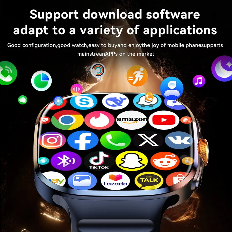 5G/4G Smart Watch 2.4 inch AMOLED 2100mah Battery 900W Camera GPS WIFI Google APPS Download 8GB+128GB RAM Smartwatch Android 10