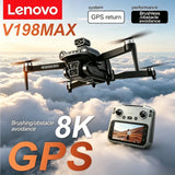 Lenovo V198MAX 8K Drone Mini 4K Drone Profesional FPV Brushless Laser obstacle avoidance Aerial Optical Foldable Quadcopter