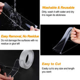1/3/5M Traceless And Reusable Waterproof Double-sided Tape Nano Tape, Suitable For Kitchen, Bathroom, Office And Other Supplies