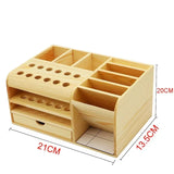 Wooden Multi-Function Storage Box For Mobile Phone Repair Tools Holder Screwdriver/Tweezer  Pliers Stand Rack Wood Container