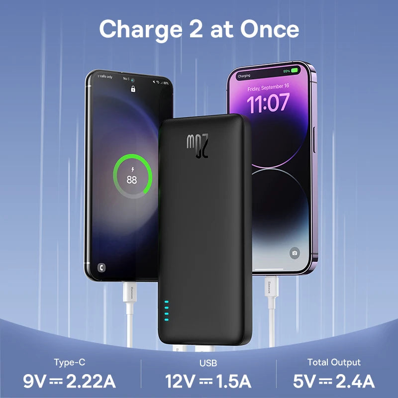 Baseus 10000mAh portable power bank 20W fast charging