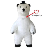 Giant Plush Polar Bear Inflatable Costume Street Funny Teddy Bear Mascot Costume Birthday Party Cosplay Suits Funny Props