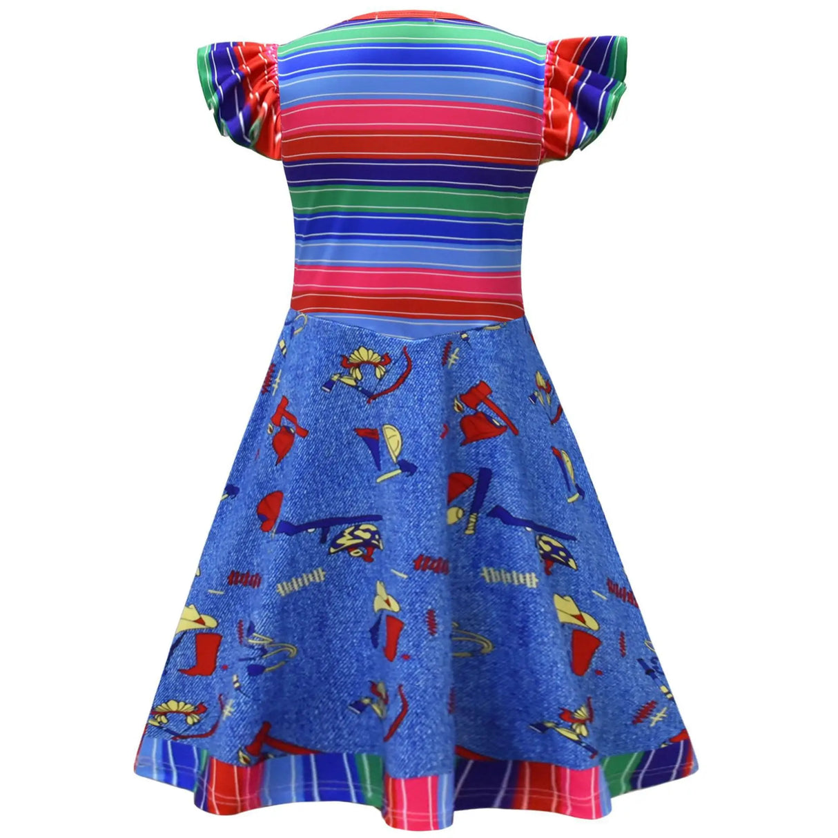 Kids Chucky Clothing for Boy Girl Long T Shirt Pants Dress Free Mask Ghost Dolls Cosplay Pyjamas Carnival Party Outfit Xmas Gift