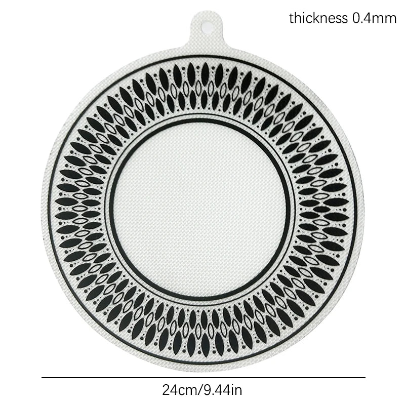 {Summer2} 22/24cm Heat-resistant Silicone Induction Protect Mat Cooktop Anti-Scratch Pad For Induction Stove Air Fryer Liners