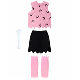 2025 New Arrival Unisex Boys Little Bam Bam Halloween Fancy Dress Up Kids Flint Stone Costume Pink Girls Pebble Costume