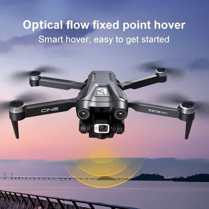 Lenovo Z908 8K Foldable RC Drone 3-Sided Obstacle Avoidance Optical Flow ESC Brushless Quadcopter For Adults