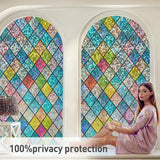Window Film  Rainbow Holographic Window Privacy Film Decorative UV Sun Blocking Static Cling Window Covering Film for Home