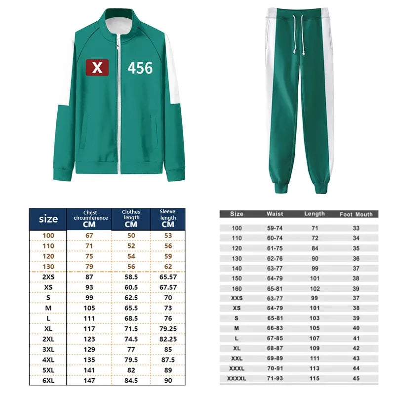 A2025 New Calamari Halloween Game TrackSuit Outfits Number 001 230 333 456 Uniform Party Clothes Adult Player Cos ★ HAxiba.