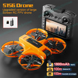 S156 FPV Drone 4K HD Camera 180° Adjustable Anti-shake Drone with Camera Large Screen 5G RC Quadcopter Brushless Motor Dron Toys