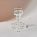 Modern Glass Candleholder Nordic Home Decor Clear Glass Candle Holder Candlelight Home Decoration Ornaments Candel Holder