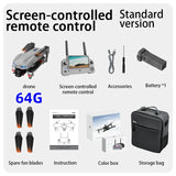 AE60 Ultra GPS Drone Professional 8K Camera With Screen 5G Wifi FPV 3-Axis Gimbal Obstacle Avoidance Quadcopter  RC Dron