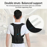 Reinforced Posture Corrector Vest, Adjustable Back Support Brace for Lumbar Spine, Shoulder Neck Stretcher Trainer for Men Women