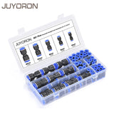 60PCS Boxed Set Air Straight Pneumatic Fittings PU Series Water Pipes Quick Release Connector Plastic Hose Couplings PU 4 6 8mm