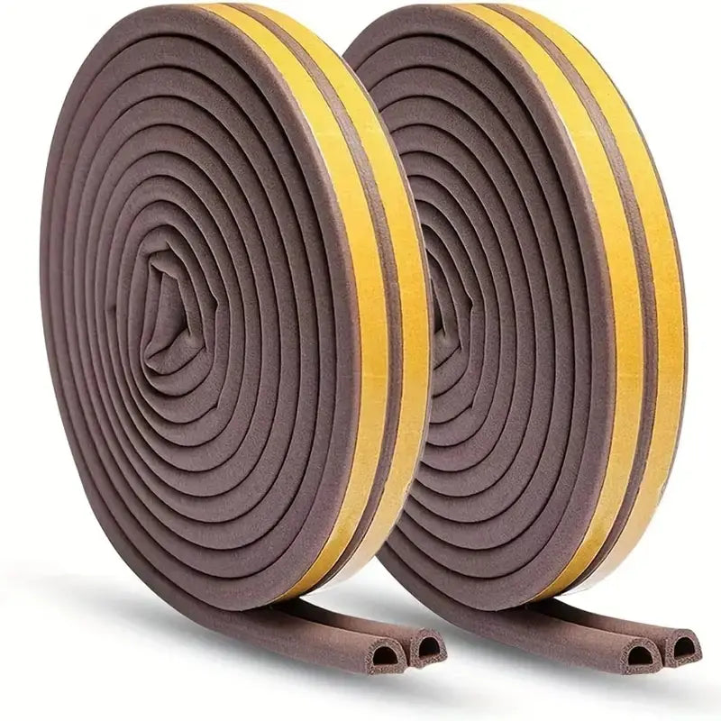 1 Roll, Indoor Weather Stripping, Self Adhesive Foam Window Seal Strip For Doors And Windows Weatherstrip Gap Blocker