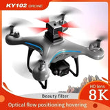 2026 KY102 Drone 8k HD Aerial Photography Dual Camera Brushless Quadcopter Obstacle Avoidance Optical Flow Aerial Rc Drone Gift