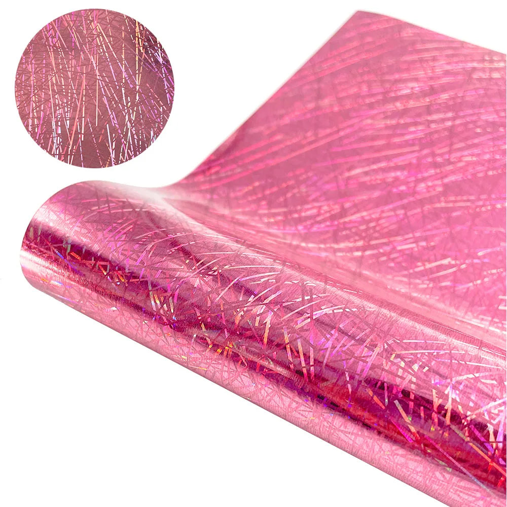 20x50cm Glitter/Laser Metallic/Holographic Rainbow/Sequins/Stripe Heat Transfer Vinyl Film Iron on T-shirts Hat Decor For cut