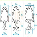 10M Bottom Width 4/5/6/7mm Sealing Strips Bridge Aluminum Door/Window Sealed Plastic Strips Energy Saving
