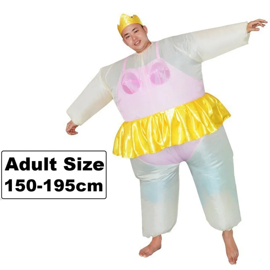 Hot selling costume party performance, chubby guy, funny and cute party atmosphere props, ballet inflatable suit