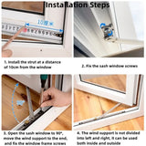 12 Inch Windproof Window and Door Restrictor/Limiter/Stopper/Lock/Catch Fitting For Child Safety, Access Limitation and Damage Prevention