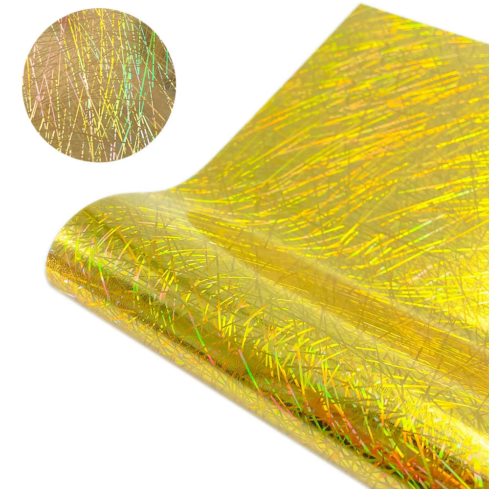 20x50cm Glitter/Laser Metallic/Holographic Rainbow/Sequins/Stripe Heat Transfer Vinyl Film Iron on T-shirts Hat Decor For cut