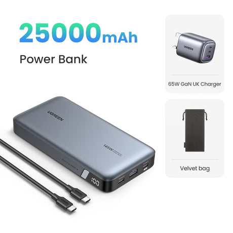 UGREEN 20000mAh portable power bank 100W fast charging