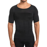 Mens Slimming Body Shaper Compression Shirt Tummy Control Slimmer Shapewear Gynecomastia Undershirt Posture Corrector Tops