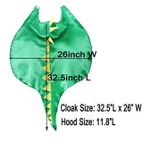 Halloween 6 Color Options Dinosaur Dragon Hooded Cape With Matching Mask Wristband For Cosplay Party Role Play Fancy Dress Cloak