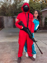 TV Game Red Calamari Game Jumpsuit Cosplay Party Tracksuit Outfits Mask Props Role Play Classic Costume